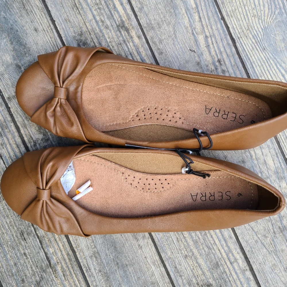 Serra Brown Ballet Flats